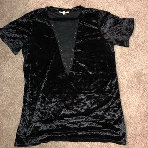 Crushed Velvet lace up top